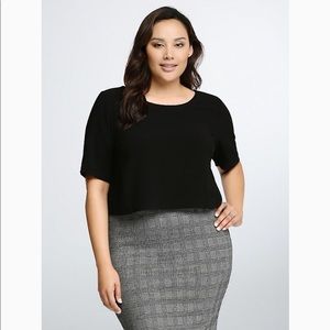 Torrid Bow Back Crop Blouse